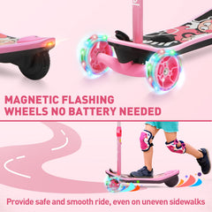 isinwheel Long Range 3 Wheel Kids Electric Scooter