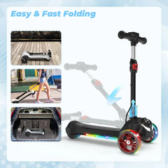 iScooter | B2 Light Up 3-Wheels Scooter with Bluetooth Control for Age 3-8