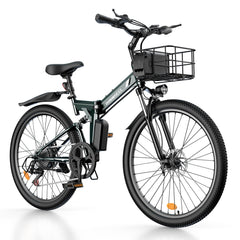 isinwheel M40 Folding Electric Bike with Basket