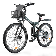 isinwheel M40 Folding Electric Bike with Basket