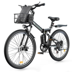 isinwheel M40 Folding Electric Bike with Basket