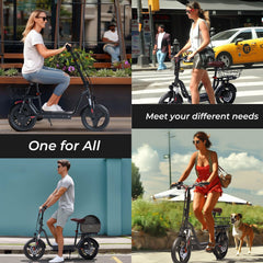 iScooter | i14 800W Electric Scooter with Seat & Basket for Adults