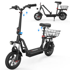 iScooter | i12 500W Electric Scooter With Seat & Carry Basket