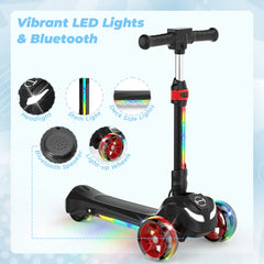 iScooter | B2 Light Up 3-Wheels Scooter with Bluetooth Control for Age 3-8