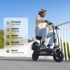 iScooter | F3 1000W Motor Electric Scooter with Seat