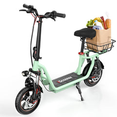 iScooter | i12 500W Electric Scooter With Seat & Carry Basket