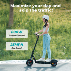 iScooter | i10Plus 800W Motor E Scooter Foldable with 10" Pneumatic Tires