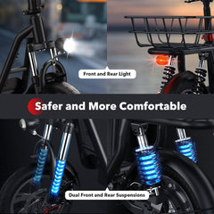 iScooter | i12 500W Electric Scooter With Seat & Carry Basket