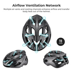 Carbon Fiber Lightweight Mountain & Road Bicycle Helmet