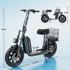 iScooter | F7 Electric Scooter 1000W with Seat 28 MPH & 45 Miles