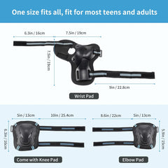 isinwheel Full Protective Gear Set 7-Pieces Pads Knee Pads Wrist Guards Multi-functional Sport Helmet