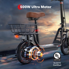 iScooter | i12 Electric Scooter 500W With Big Seat