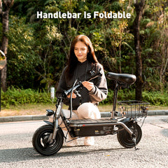 iScooter | F2 Electric Scooter with Seat 10" Pneumatic Tire