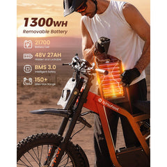 R8 Electric Dirt Bike for Adults 35 MPH & 150 Miles