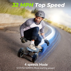 isinwheel V10 Off Road Electric Skateboard with Ambient Light & Remote Control