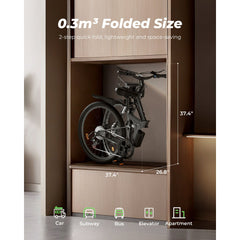 isinwheel M40 Folding Electric Bike with Basket