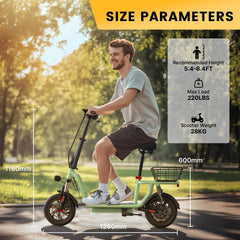 iScooter | i12 Electric Scooter 500W With Big Seat