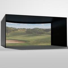 Carl's Place | Curved Golf Simulator Enclosure Kit with Impact Screen