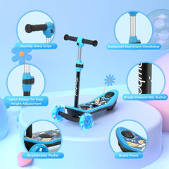 isinwheel Long Range 3 Wheel Kids Electric Scooter