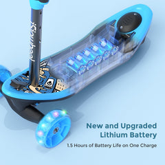isinwheel Long Range 3 Wheel Kids Electric Scooter