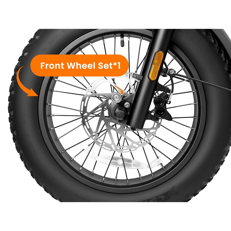 Velowave | Front Wheel with Disc Brake Rotor and Tire For Jet Current Pro