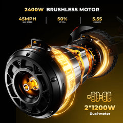 GT4 2400W Dual Motor Off-Road Electric Scooter